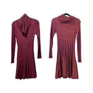 Calvin Klein Niko burgundy ribbed sweater dress (M)